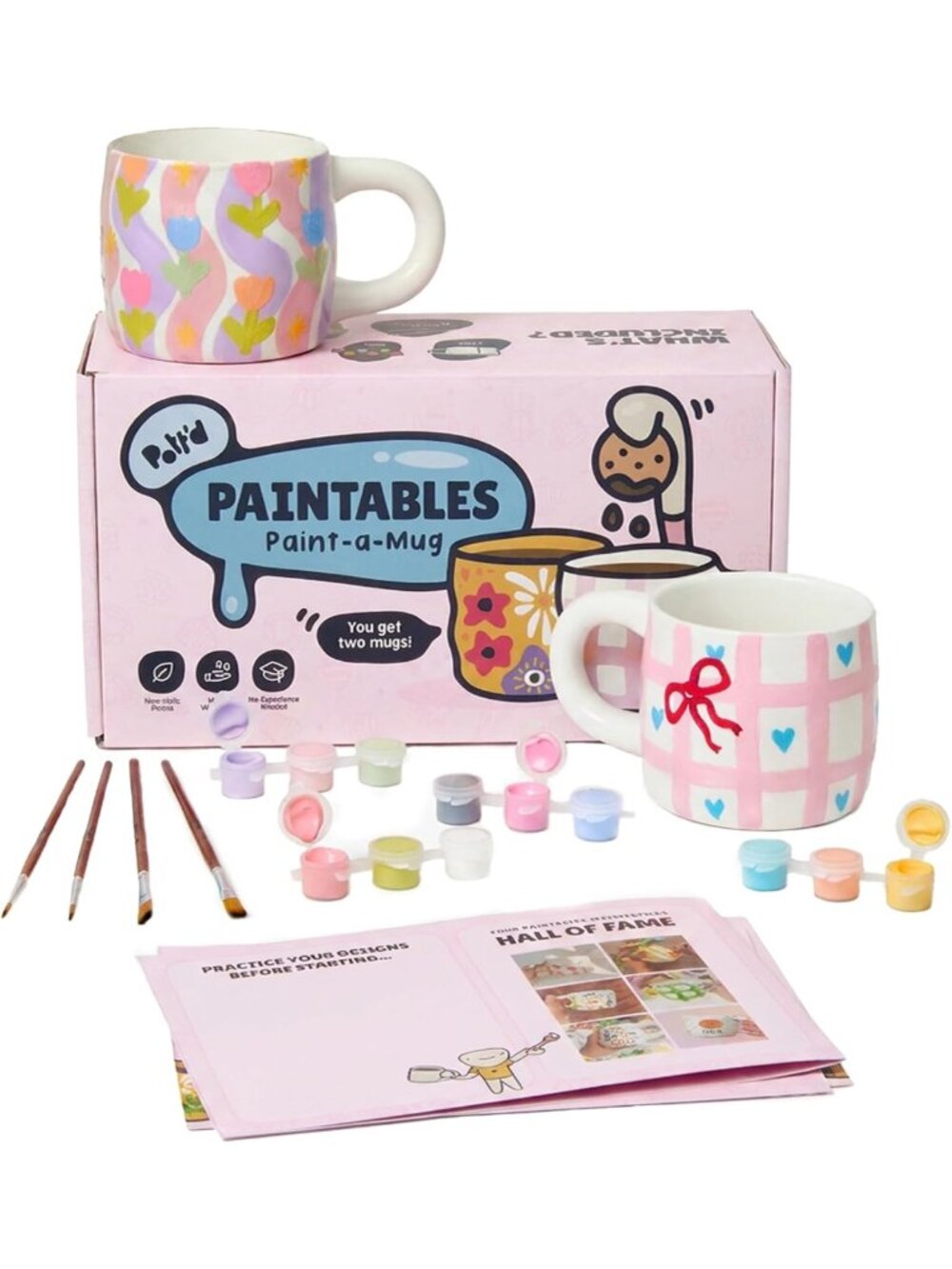 DIY Mug Painting Kit for Adults - Create Your Own Custom Ceramic Mugs